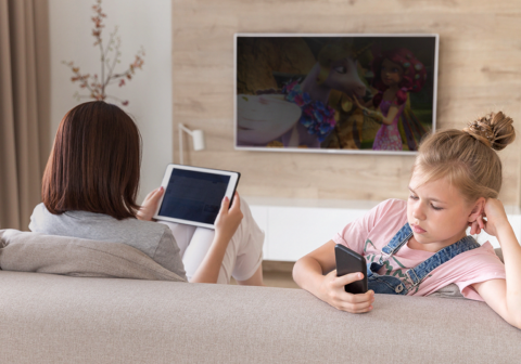 What is media multitasking, and how can it impact children and teens?