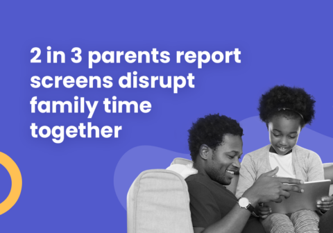 2 out of every 3 parents say screens disrupt family time together